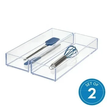 iDesign Plastic Drawer Organizers for Kitchen and Bathroom Drawer Organization