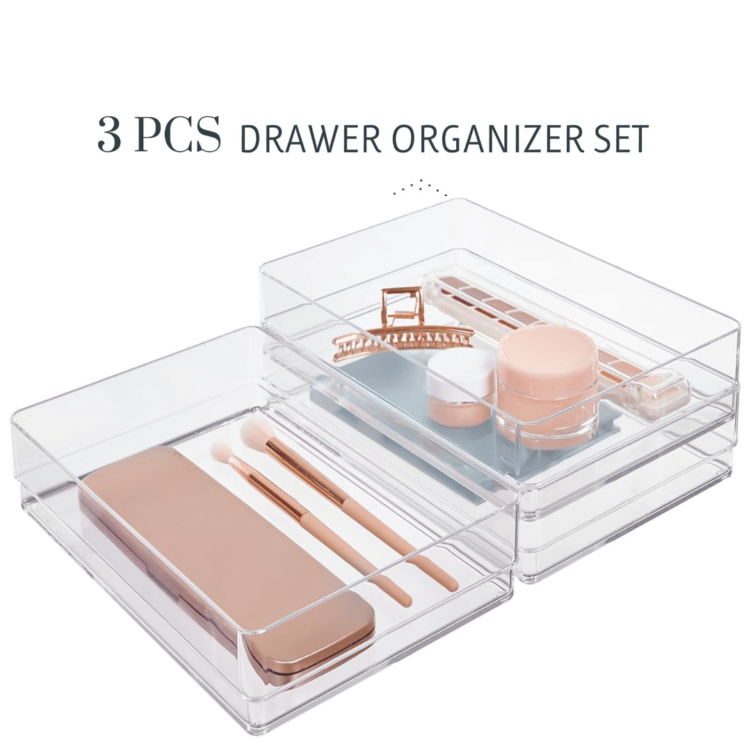 3 piece drawer organizer set