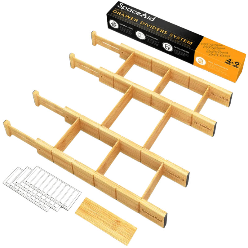 SpaceAid drawer divider with inserts