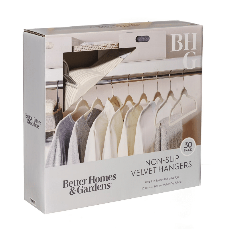 Slim velvet space saving hangers for closet organization and function