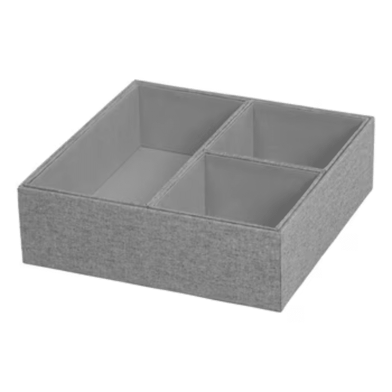 Better Homes & Gardens 4-Piece Hard-Sided Drawer Adult Organizer, Gray